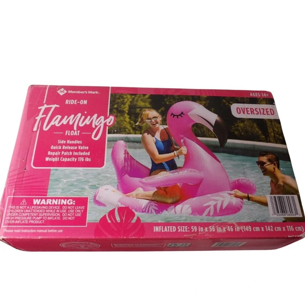 Member Mark Novelty Ride On Pool Float Flamingo